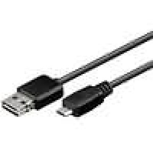 kabel USB B micro zástrčka, USB A zástrčka 0.6m  černý