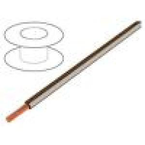 Vodič X05V-K lanko Cu 0,5mm2 PVC hnědo-bílá 300V,500V 250m