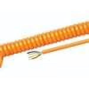 Kabel kroucený H07BQ-F 5x2,5mm2 PUR oranžová 450/750V 1,5m