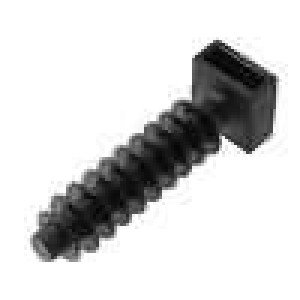 Připevňovací kolíky polyamid UL94V-2 černá H:37mm H1:6,3mm