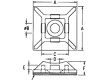 Samolepící příchytka polyamid přírodní A:19mm B:4,2mm D:4mm