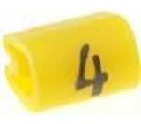 Kabelové značky pro kabely a vodiče Symbol štítku:4 2-3,2mm