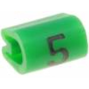 Kabelové značky pro kabely a vodiče Symbol štítku:5 2-3,2mm