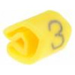 Kabelové značky pro kabely a vodiče Symbol štítku:3 3-5mm