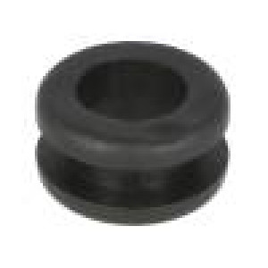 Průchodka Ømont.otv: 12mm Øotv: 10mm PVC černá -30÷60°C