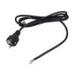 Kabel 3x1mm2 CEE 7/7 (E/F) vidlice,vodiče PVC 1,8m černá 16A