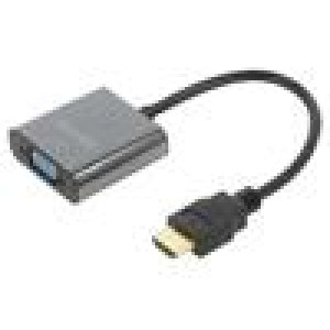 Adaptér D-Sub 15pin HD zásuvka,HDMI vidlice černá černá