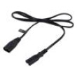Kabel 2x0,5mm2 IEC C7 zásuvka,IEC C8 vidlice PVC 1m černá