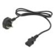 Kabel 3x0,75mm2 BS 1363 (G) vidlice,IEC C13 zásuvka PVC 1,2m