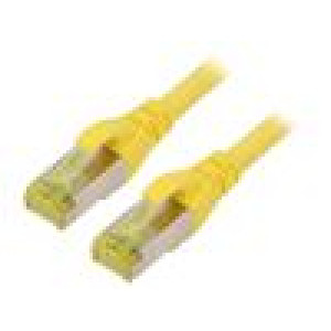 Patch cord S/FTP 6a lanko Cu LSZH žlutá 7m 26AWG