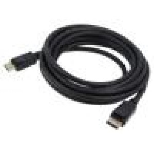 Kabel DisplayPort 2.1,HDCP 2.2 PVC Dél: 5m černá Žíla: CCS
