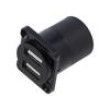 Spojka USB A zásuvka x2,z obou stran USB 2.0 19x24mm