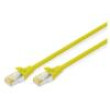 Patch cord S/FTP 6a lanko Cu LSZH žlutá 0,25m 26AWG