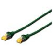 Patch cord S/FTP 6a lanko Cu LSZH zelená 1m 26AWG