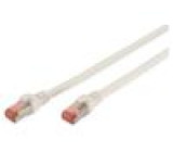Patch cord S/FTP 6 lanko Cu LSZH bílá 2m 27AWG
