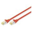 Patch cord S/FTP 6a lanko Cu LSZH červená 1m 26AWG