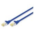 Patch cord S/FTP 6a lanko Cu LSZH modrá 0,7m 26AWG