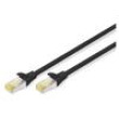 Patch cord S/FTP 6a lanko Cu LSZH černá 1m 26AWG