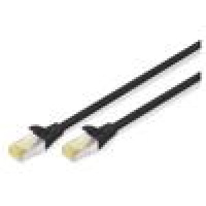Patch cord S/FTP 6a lanko Cu LSZH černá 1m 26AWG