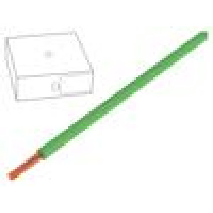 Vodič H05V-K lanko Cu 0,5mm2 PVC zelená 300V,500V 250m cívka