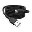 Kabel USB 2.0 USB A vidlice,USB C vidlice niklovaný 1m černá