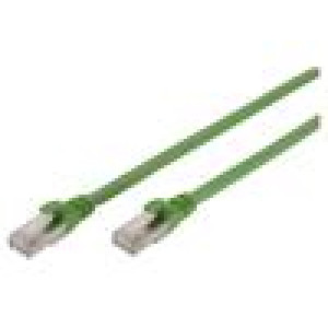 Patch cord S/FTP 6a lanko Cu PUR zelená 20m 26AWG