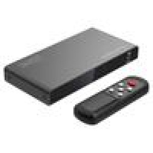 Switch HDMI 2.1 černá Vst: HDMI zásuvka x3,USB C zásuvka