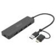 Hub USB USB 3.0 černá Počet portů: 4 5Gbps 0,2m
