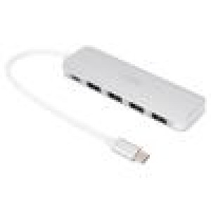 Hub USB USB A zásuvka x4,USB C 3.1,USB C vidlice USB 3.0