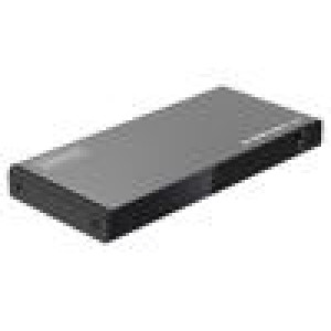 Rozbočovač HDMI 2.0 černá Výv: HDMI zásuvka x4 kov