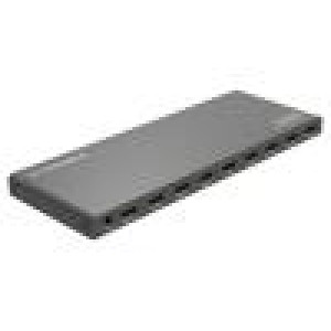 Rozbočovač HDMI 2.0 černá Vst: DC zásuvka,HDMI zásuvka kov