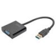 Adaptér USB 3.2 USB A vidlice,zásuvka VGA 150mm černá černá