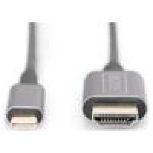 Kabel-adaptér USB 3.1 HDMI vidlice,USB C vidlice PVC 1,8m