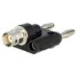 Adaptér banánek 4mm vidlice x2,BNC zásuvka 500V