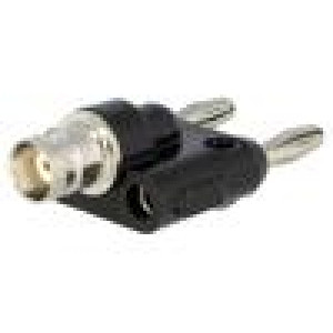 Adaptér banánek 4mm vidlice x2,BNC zásuvka 500V