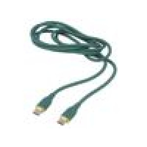 Kabel USB 2.0 USB C vidlice,z obou stran 1,5m zelená 480Mbps