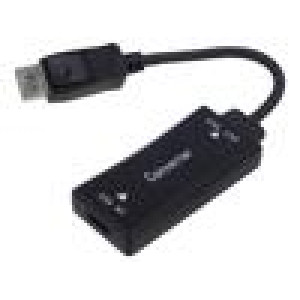 Adaptér DisplayPort vidlice,HDMI zásuvka 150mm černá