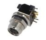 Konektor: M8 zásuvka zásuvka úhlový stíněný PIN: 4 48V 4A IP67