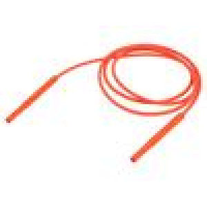 SAK-4N-T05-15022 Měřicí šňůra 10A banánek 4 mm,z obou stran izolované červená