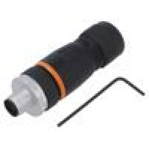 Konektor: M12 zástrčka PIN: 5 vidlice kód E na kabel IP67 16A