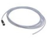 Konektor: M12 zástrčka PIN: 4 zásuvka 5m Izolace: PVC přímý