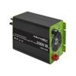 Měnič: DC/AC 12VDC 230VAC 220x350x145mm Vst: vodiče Pvýst: 1kW