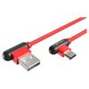 Kabel USB 2.0 USB A úhlová zástrčka,USB C úhlová zástrčka