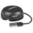 Hub USB USB A zásuvka x4,USB A vidlice USB 2.0 PnP černá