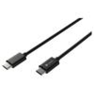 Kabel USB 2.0 USB C vidlice,z obou stran 0,2m černá 100W