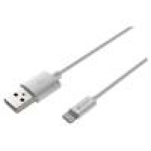 Kabel USB 2.0 vidlice Apple Lightning,USB A vidlice 0,2m