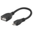 Kabel OTG,USB 2.0 USB A zásuvka,USB B micro vidlice 0,15m