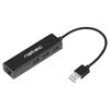 Hub USB RJ45 zásuvka,USB A zásuvka x3,USB A vidlice USB 2.0