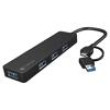 Hub USB USB 3.0 PnP černá Počet portů: 4 5Gbps Sada: hub USB