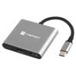 Hub USB USB 3.0 PnP šedá Počet portů: 3 5Gbps Sada: hub USB